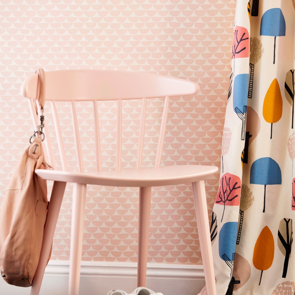 Kielo Wallpaper 111534 by Scion in Blush Pink